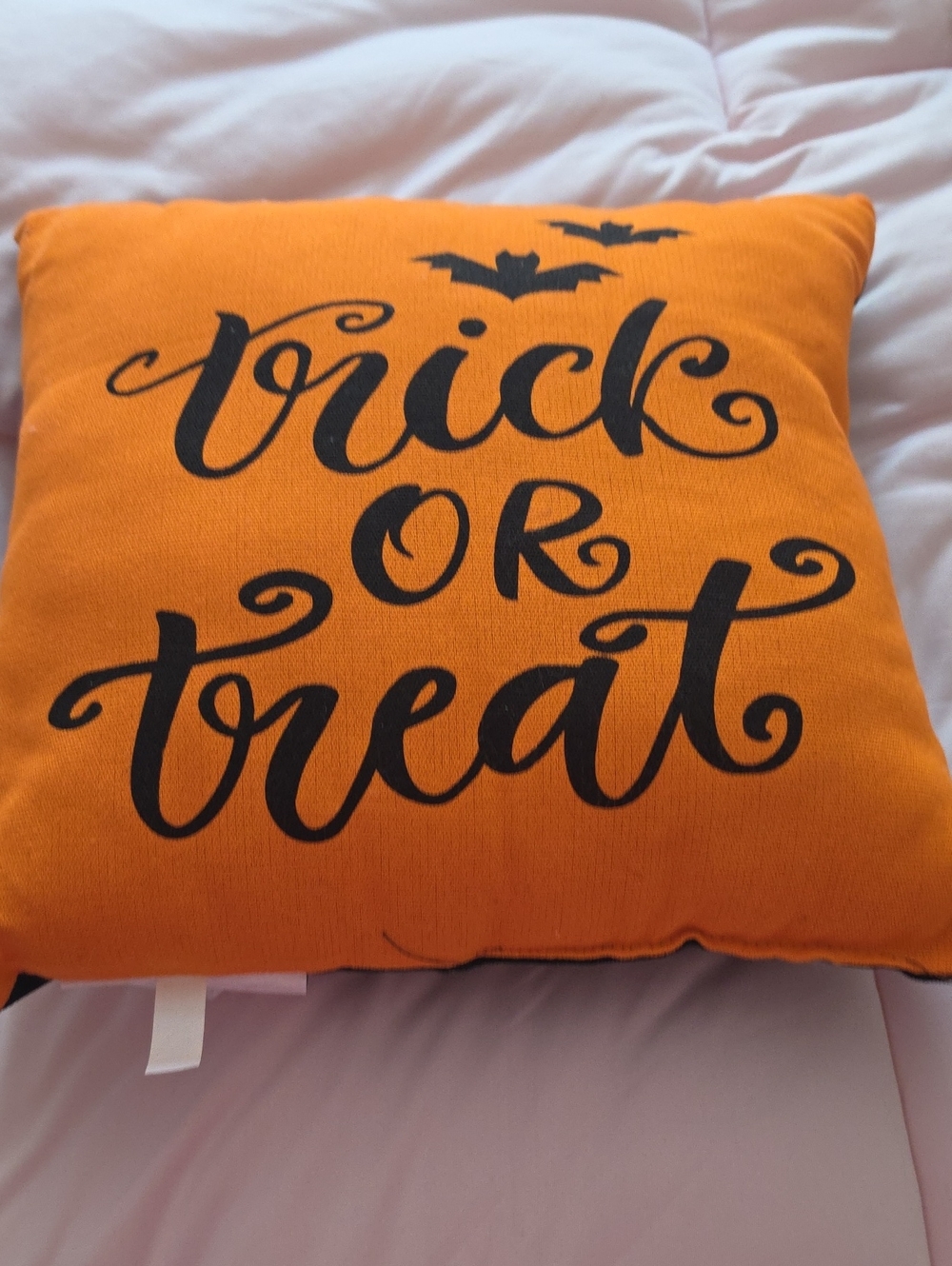 Target Orange and Black "Trick or Treat" Halloween Pillow